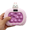 Rabbit Quick Push Pop Game Fidget Toys Pink