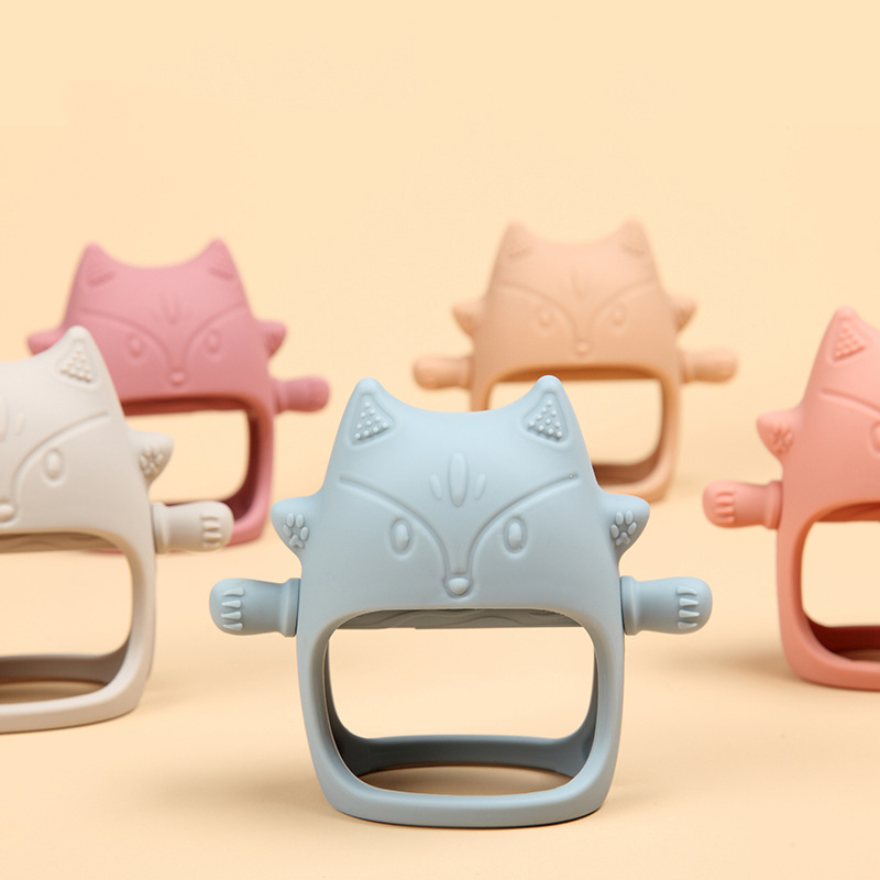 Fox Silicone Baby Teether Toy Soothing Infant Teething