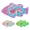 Fish Shaped Sensory Activity Board Toy for Kids Silicone Fidget Toy