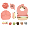 Baby Feeding Supplies Set Silicone Suction Plates Bowls