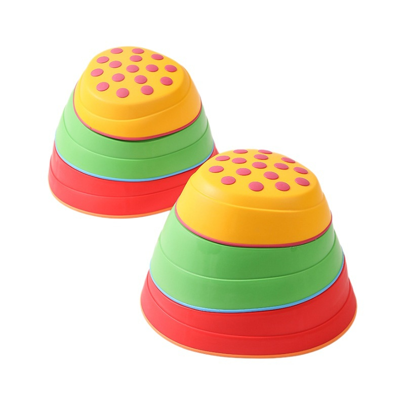 Balance Stepping Stones for Kids 6 pcs Non-Slip Plastic Toddler River Stones