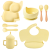 Silicone Baby Feeding Set Toddler Feeding Supplies with Elephant Shape