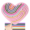 Love Shape Sensory Activity Board Double-Sided Silicone Fidget Toy Busy Board