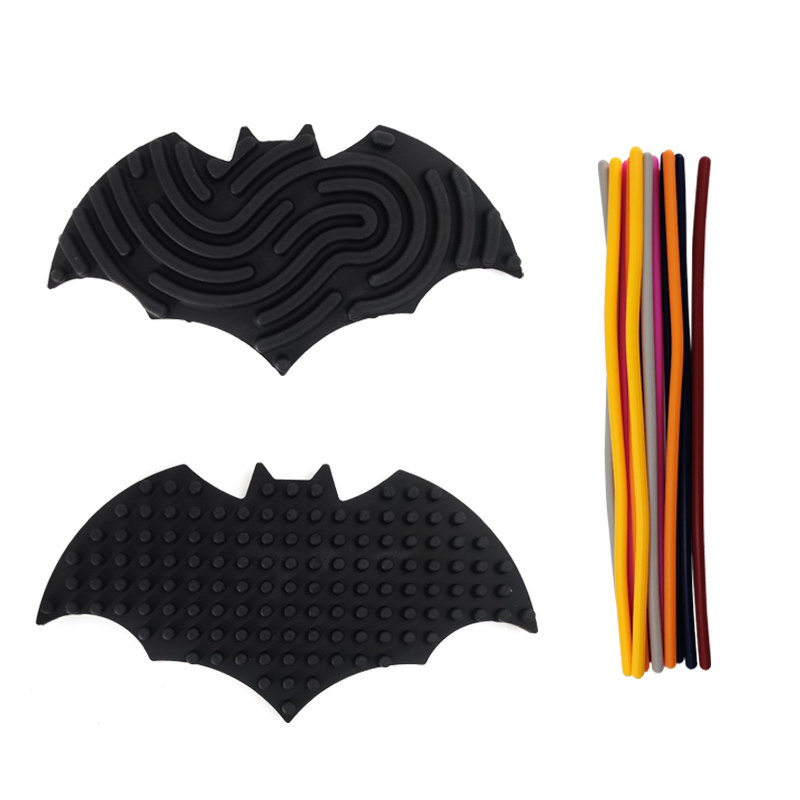 Bat-shaped Silicone Sensory Fidget Toys for Kids Toddler Sensory Activity Board