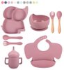 Silicone Baby Feeding Set Toddler Feeding Supplies with Elephant Shape