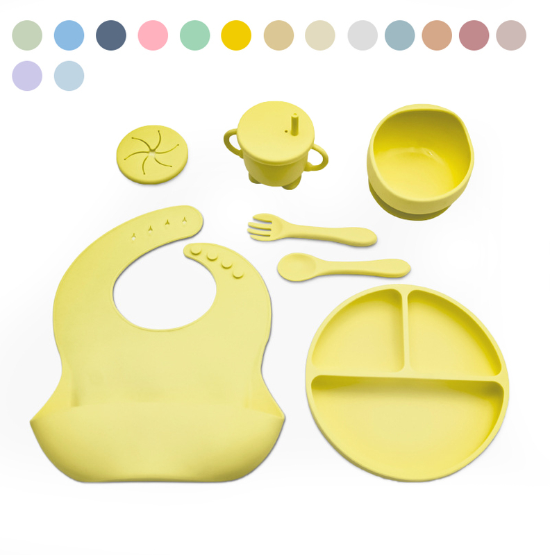 Silicone Baby Feeding Kit Tableware Eating Supplies Set BPA Free