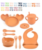 Baby Feeding Set Silicone Crab Shape Divided Plate