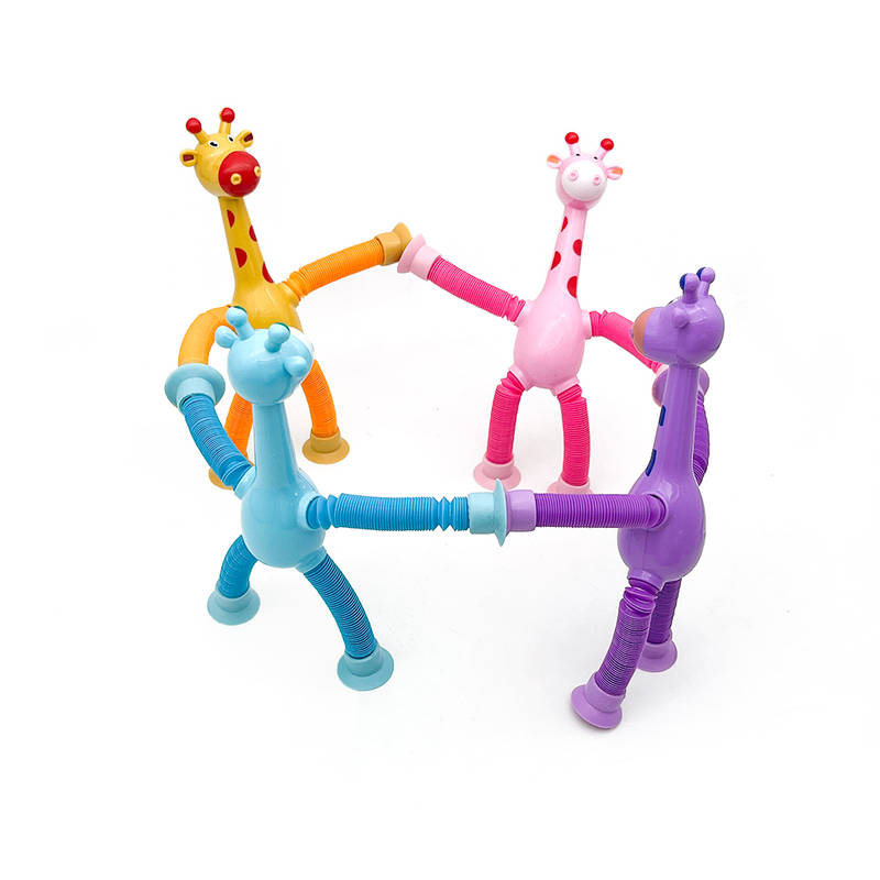 Giraffe Pop Tubes Telescopic Suction Cup Toy for Kids