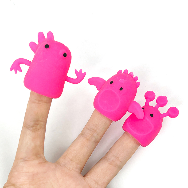 Finger Puppets Toys Cute Monster Puppet Soft Rubber Finger Doll
