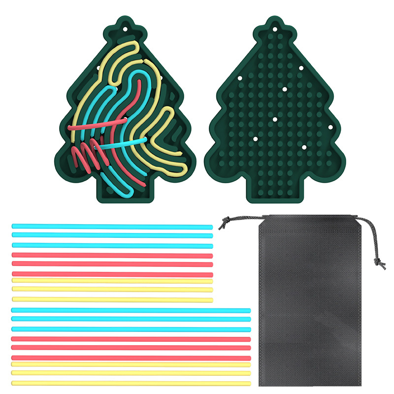 Christmas Tree Fidget Toys Sensory Activity Board Silicone Calm Down Toy