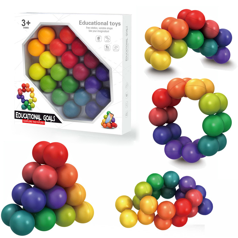 Sensory Fidget Toys Rainbow Ball Stress Relief Desk Toys