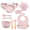 Baby Feeding Set Silicone Crab Shape Divided Plate