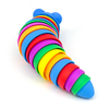 Rainbow Sensory Slug Fidget Toy for Kids Adults Decompression Fun