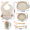Silicone Baby Feeding Set Children Eating Utensils Tableware