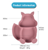 Silicone Baby Feeding Set Squirrel Plate Bowl With Suction