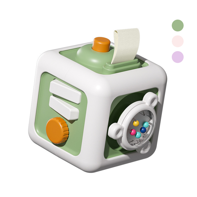 Montessori Busy Cube Toy for Toddlers 6 in 1 Sensory Activity Cube